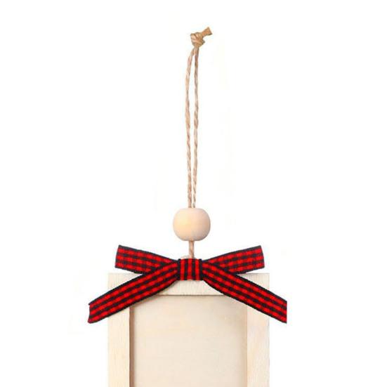 Christmas Photo Frame Ornament Wooden Hanging Decoration with 6 Photo Frames