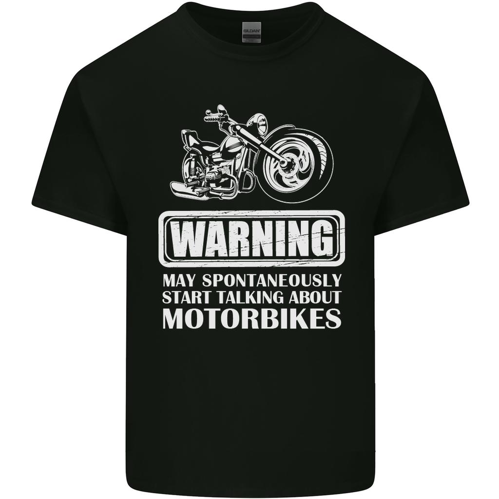 Start Talking About Motorbikes Funny Biker Unisexs Light Cotton TShirt