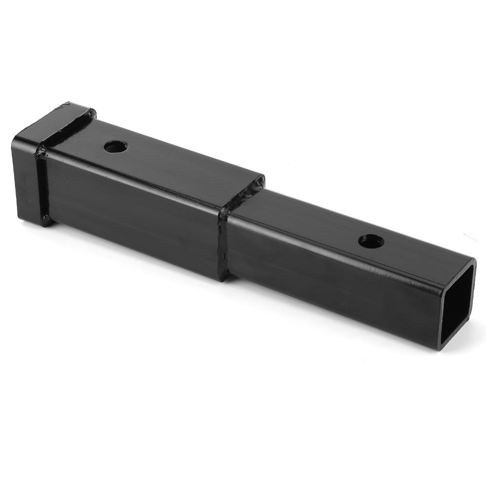 Black Receiver Extender 12in Towing Clearance Extender Hitch Mount Extension Sleeve Trailer Towing