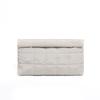 Niche fashion embroidery thread hand-held cosmetic bag women's 2025 autumn new trend plaid pleated portable small square bag