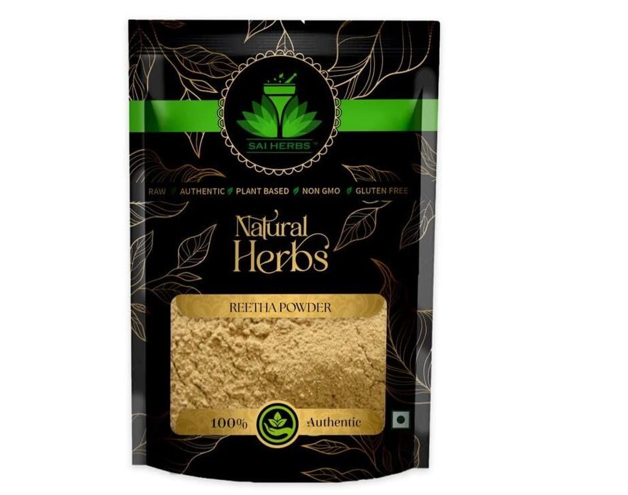 SAI HERBS Reetha Powder - Sapindus Mukorossi Powder - Soapnuts Powder - Pure & Natural (250 g)