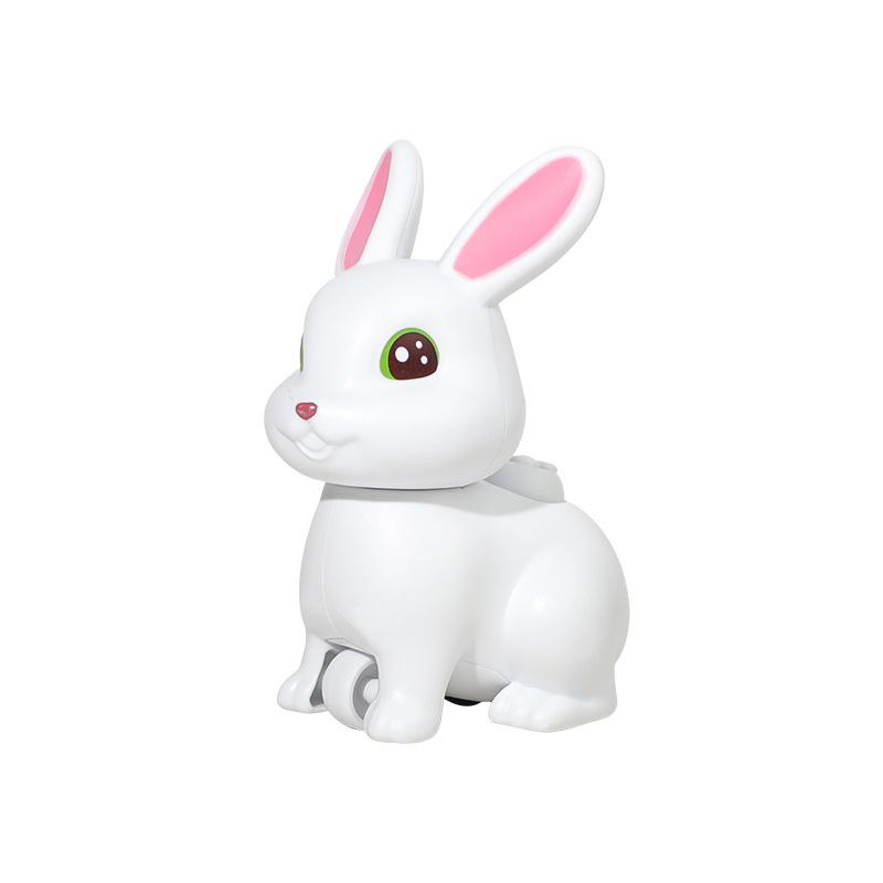 

Игрушка Маленькая Детская Белый Кролик Инерция Нажим Отскок Сила Животное Мультяшная Машинка