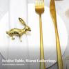 Classic Bunny Napkin Ring Alloy Electroplated Table Accessory for Holiday Feasts
