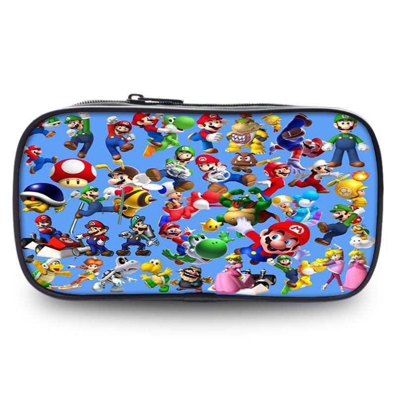 Super Mario Pencil Case Large Capacity Polyester Kids Stationery Organizer For Students