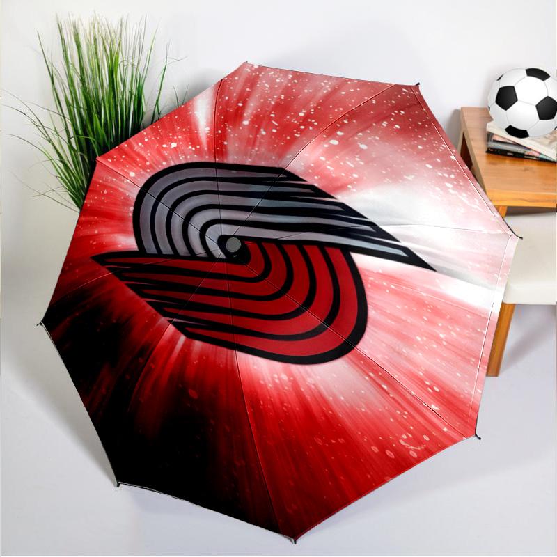 Portland Blazers Artwork Umbrella 8-Frame for Travel, Camping, Casual Lightweight Portable Umbrella, Essential for Every Family Holidays Gift