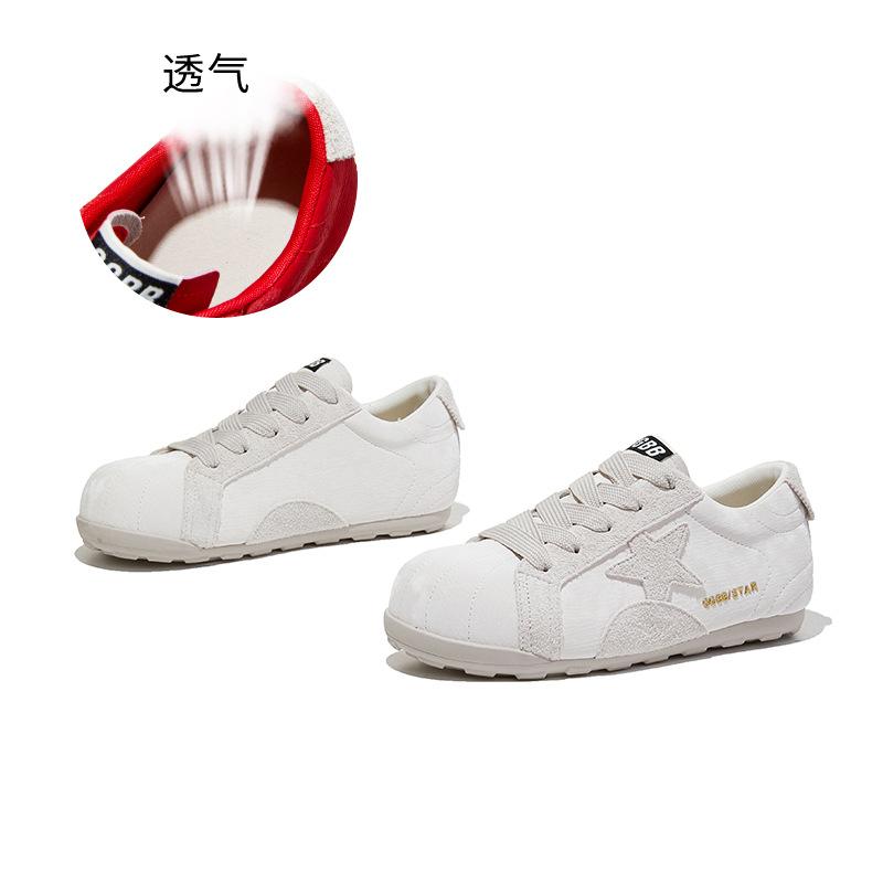 

Leather German training shoes women s spring new flat-soled sports shoes women s casual trendy cool racing shoes versatile shoes children 35 белый