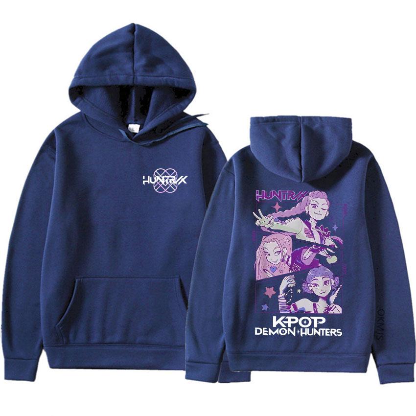 K-Pop Demon Hunters Hoodie Harajuku Pullovers Tops Streetwear Sweatshirts Anime Fashion Casual Hoodies