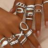 European and American Light Luxury Open Ring Women's Love Personality Niche Design Ring Set Versatile Jewelry