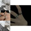 Fashionable Green Retro Zircon Ring For Women With Unique Doodled Design And Adjustable Fit