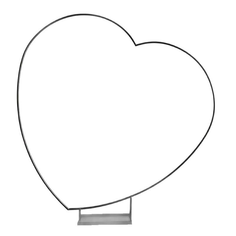 7.2FT Herzförmiger Hintergrundständer für Hochzeiten & Partys - Schmiedeeisen Ballonbogen