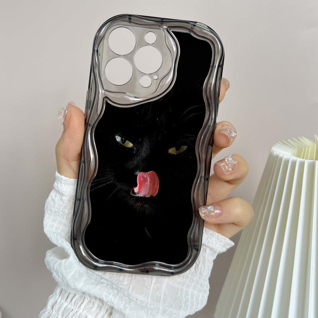 LZ10 Cat Body Language Clear Soft Wave Phone Cases for iPhone 15 13 Pro Max 12 Mini 14 8 Plus XS Max XR 6 Protection Back Cover
