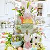 Cross-Border Easter Bunny Doll with Radish & Flower Basket - Cute Festival Decoration