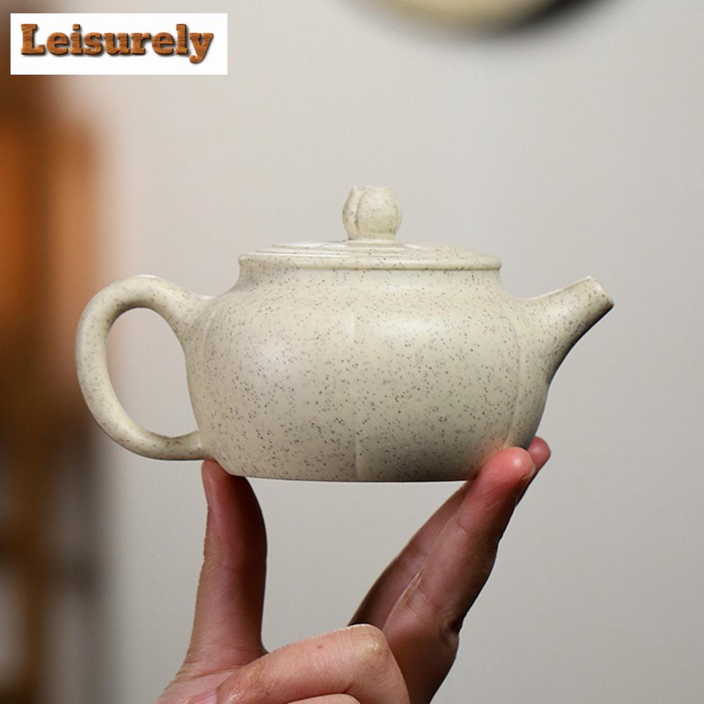 Traditional Yixing Purple Clay Teapots Handmade Pot Raw Ore  White Jade Segment Mud Tea Maker Kettle with Filter Zisha Tea Set