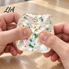 Transparent Cubes with Sequins Christmas Stress Cube Fidget Toy, Squeeze Toy Glitter, Sensory Toys Glitter Ball for Anxiety Relief & Hand Exercise
