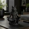 Gothic Wolf Statue Sheep Desktop Ornaments Collectible Gift Animal Figurine  Home