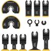 ShiU replacement blade blade replacement for both metal and carbide professional power cutting 3 spacer adapters included 10-piece multi-tool set,