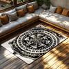 Boho Mandala Area Rug Non Slip Washable Floor Mat Living Room Decor Home Carpet Geometric Pattern Modern Abstract Design Indoor