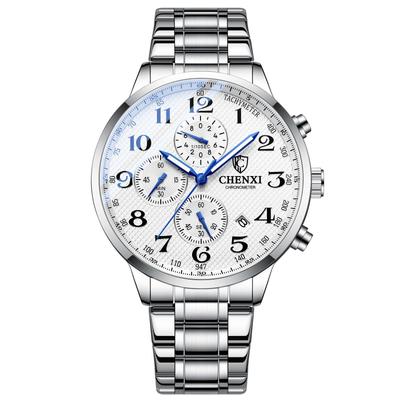 Stopwatch Analog Display Luminous Calendar 3ATM Waterproof Stainless Steel Quartz Leisure Business Stylish Fashion Accessories Birthday Anniversary