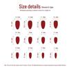 Valentine's Day Romantic Heart Almond-Shaped Wearable Nail Art Tips