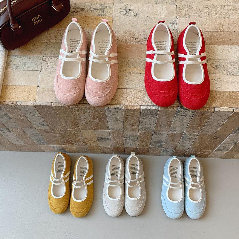 Flat-bottomed Silver Ballet Mary Jane Single Shoes Women's Shoes Spring and Summer New Soft-soled Casual Shoes