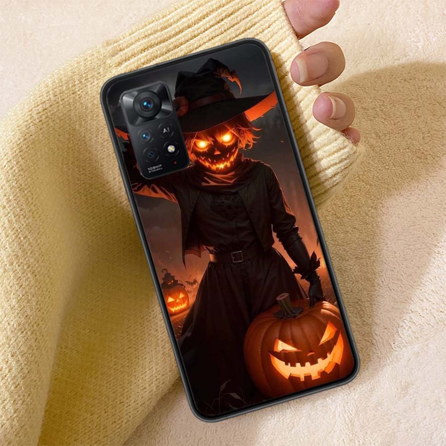 

Halloween Pumpkin Man is Here Phone Case For Redmi Note 13 14 15 Pro Plus 12 13C 12C 15C 9 10 10C 9T 9C 9A TPU Soft Cover Clear Redmi 9A
