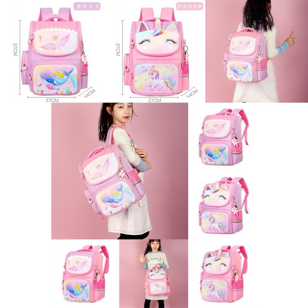 Adorable Cute Unicorn And Princess Girls Backpack Lightweight Large Capacity For School