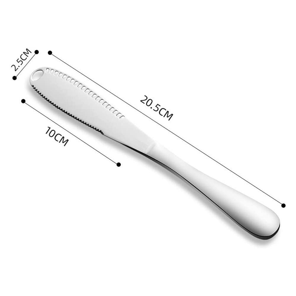 Buy Stainless Steel Butter Knife, Serrated Butter Knife, No Sharp Safety Butter Knife, For