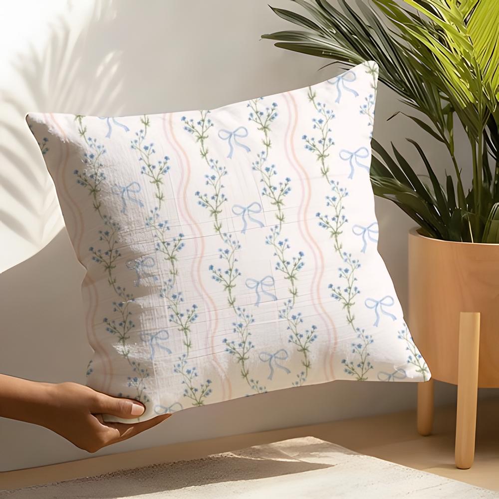 

Tea Break Floral Pillow Case Home Living Room Decoration Linen Pillow Cases Cushion Cover 30X30cm