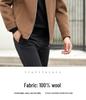 Men's Double-Sided Cashmere Tweed Coat: 100% Wool, Short Lapel, Autumn/Winter Business Jacket