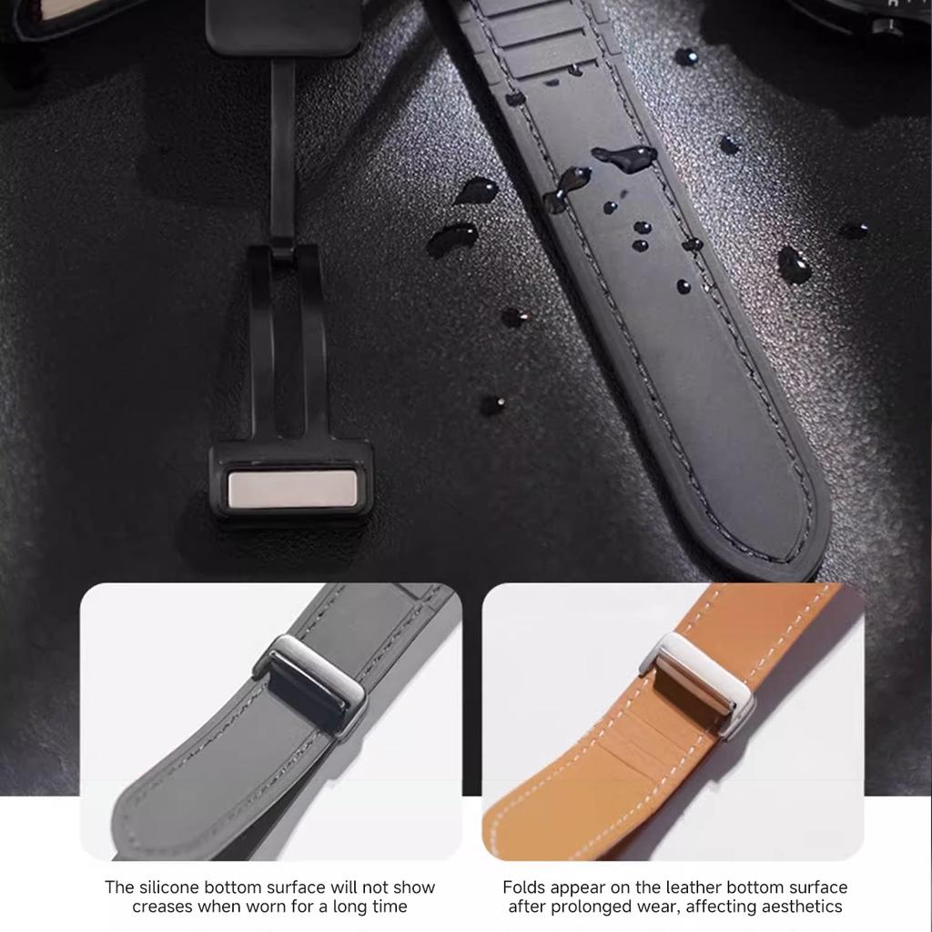 Leather Band for Samsung Galaxy Watch 8/8 Classic Magnetic Strap Silicone Bracelet for Galaxy Ultra 2025/7ultra Quick Fit Correa