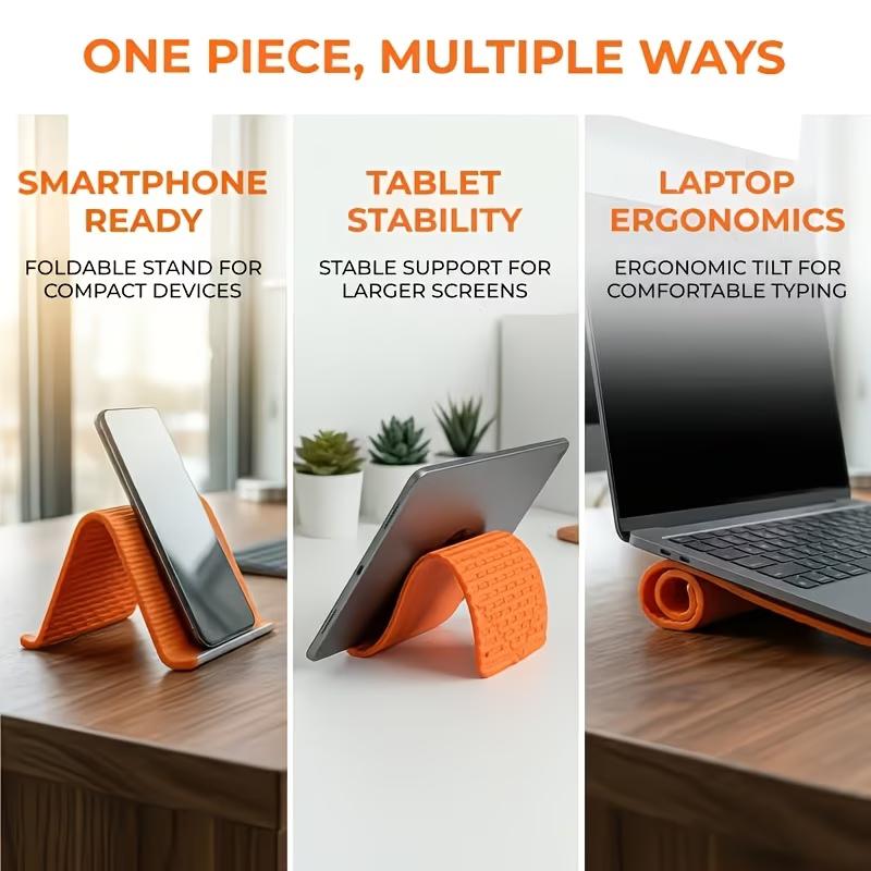 A Newly Designed Foldable Phone Stand That Can Be Shaped, Featuring An Inner Aluminum Sheet and Silicone Material for Flexible Support and Bending.
