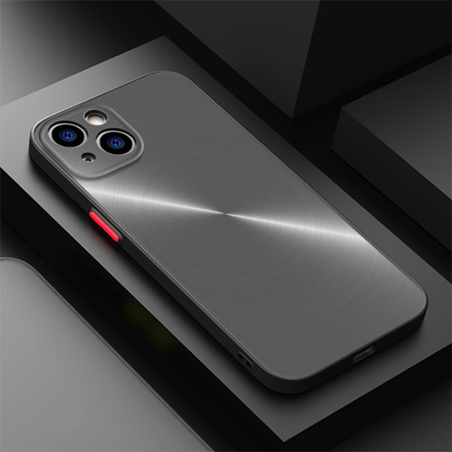 Brushed Metal Texture Steel Print Case for iPhone 15 Plus 17 Air XS 17 16 Pro Max 12 14 16e 11 13 Mini Back Phone Cover