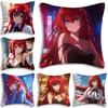 R-Rias G-Gremory Pillow Covers Cartoon Sofa Decorative Home Double-Sided Printing Short Plush Cute Cushion Cover