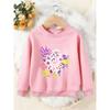 Unisex Kids Crewneck Sweatshirt, Graffiti Smiley Daisy Love Rule Print Pullover, Boys Girls Street Style Casual Sweatshirt For Kids Over 4 Years Old