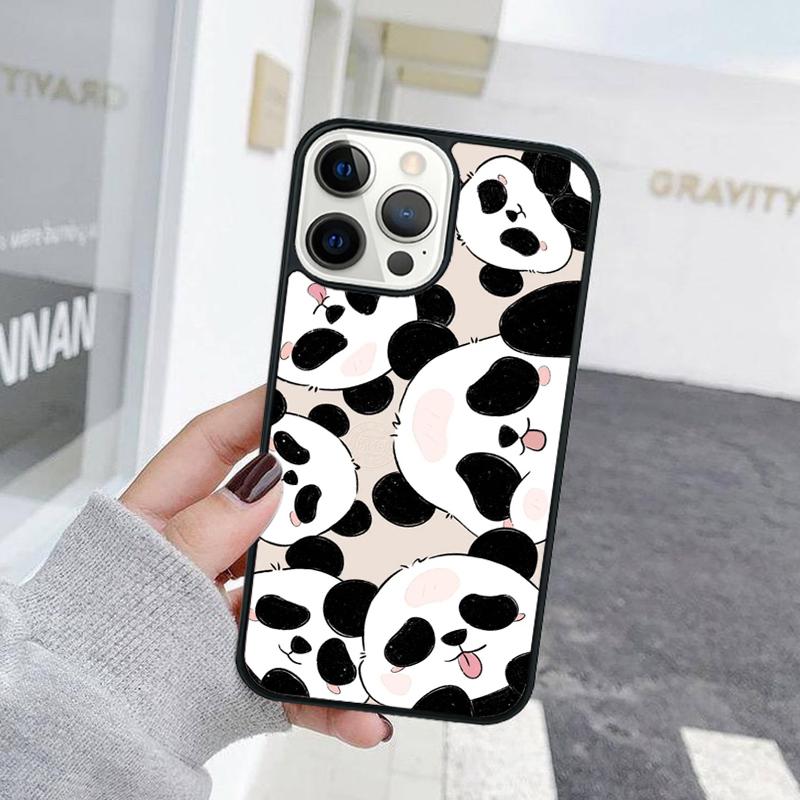 China Panda Creative Hard Phone Case For iPhone 17 Air 15 16 Cover  11 13 14 Pro Max 12 Plus Max Fundas