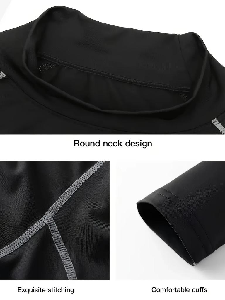 1PCS Men Running T shirt Quick Dry Bodybuilding Sport Shirt Long Sleeve Compression Top Fitness Tight Rashgard Gym T-Shirt Men