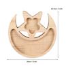 Moon Shaped Wooden Crystal Tray Star Shape Wood Crystal Holder Display Dish Lightweight Minimal Wooden Organizer Tray