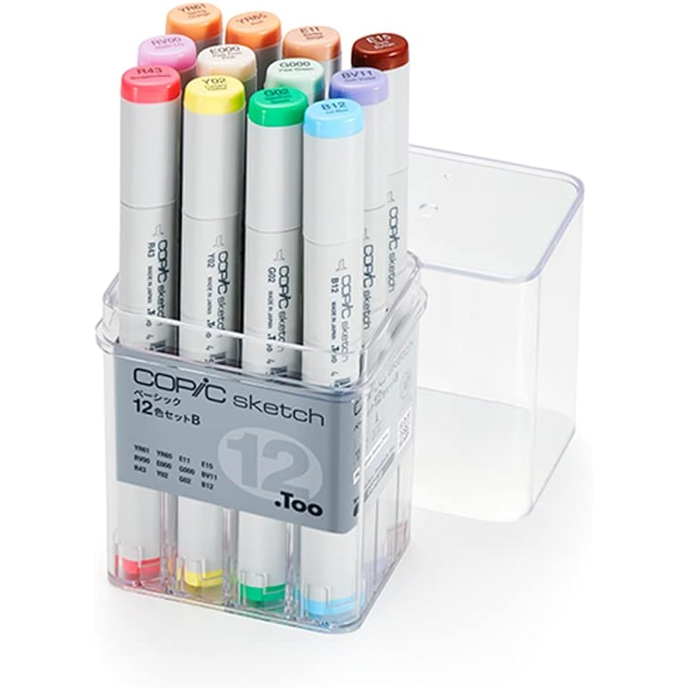 COPIC (COPIC) Too Copy Sketch Basic 12 Color Set B Illustration Marker Marker Marker Pen