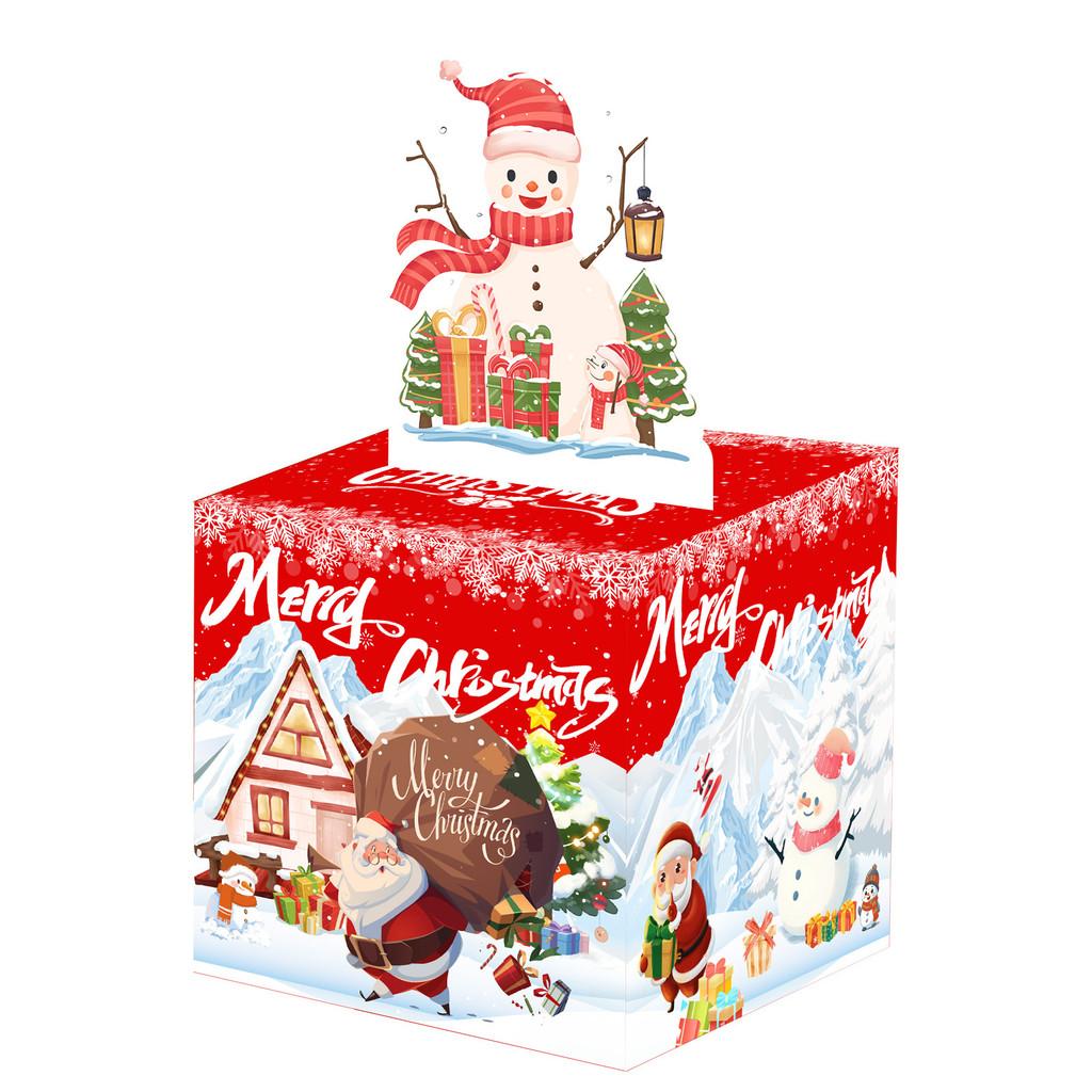 Christmas Celebration Red Snowflake Paper Gift Box For Party Decor And Gifting