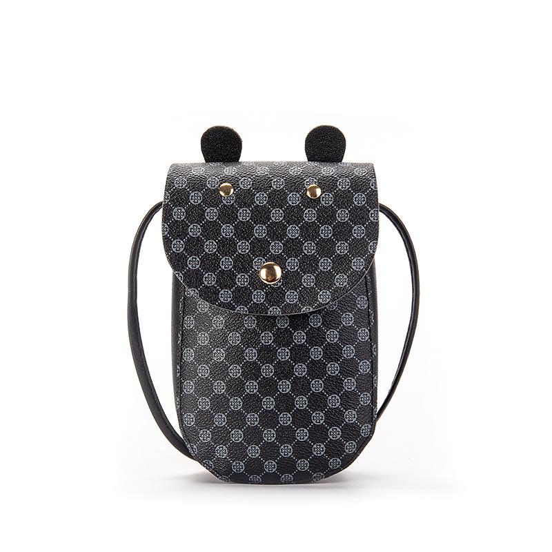 Printed single shoulder crossbody mobile phone bag versatile niche cute women's bag