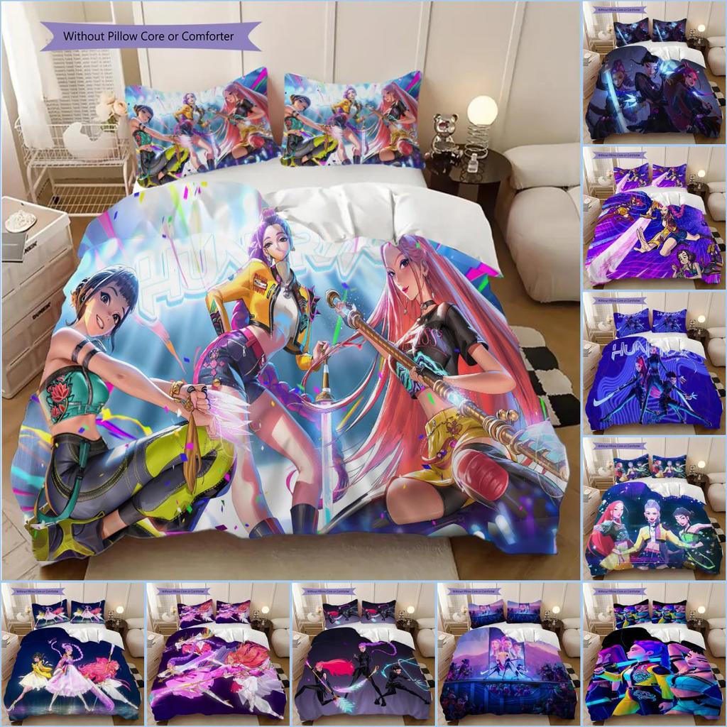 K-Pop Devil Hunter Series bedding, duvet cover, pillowcase, home decoration, birthday gift (1 * duvet cover+2 * pillowcase, coreless)