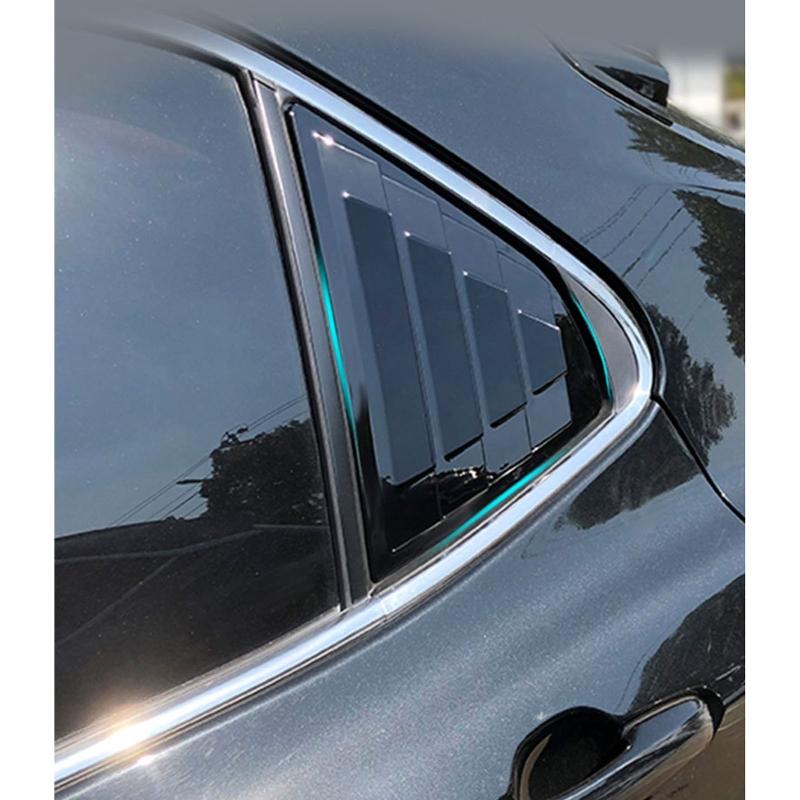 2 st Bilsida Bakre Fönster Jalusi Lucka Kåpa Trim Passar för 2018-2021 Luftutsläpp Jalusi Dekorationslist Karosskit