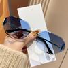 Xiaomi Mi New Metal Sunglasses Women's Frameless Curved Fashion Sunglasses High-end Trendy Small Frame Sunglasses 90322
