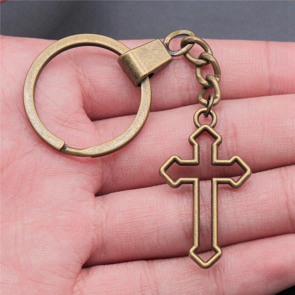 30mm Keychains Bat Cross Skull Vintage Jewelry Supplies QY006