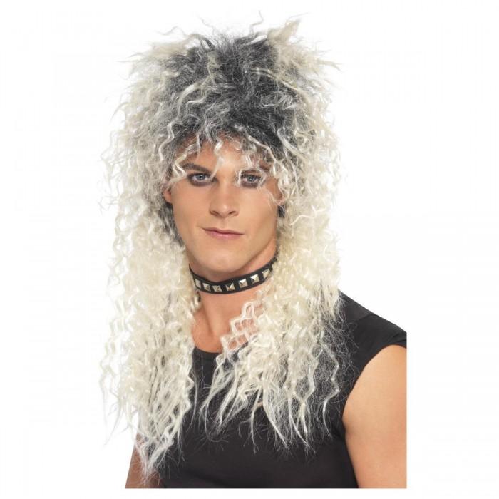 Smiffys Unisex Mens Hard Rocker Two Tone Wig One Size