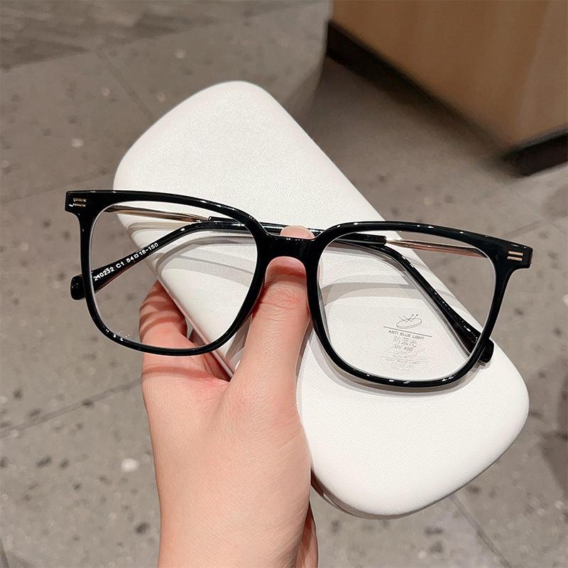 Оправы для очков TR90 в большой оправе в стиле ретро для мужчин и женщин без макияжа — фото 3