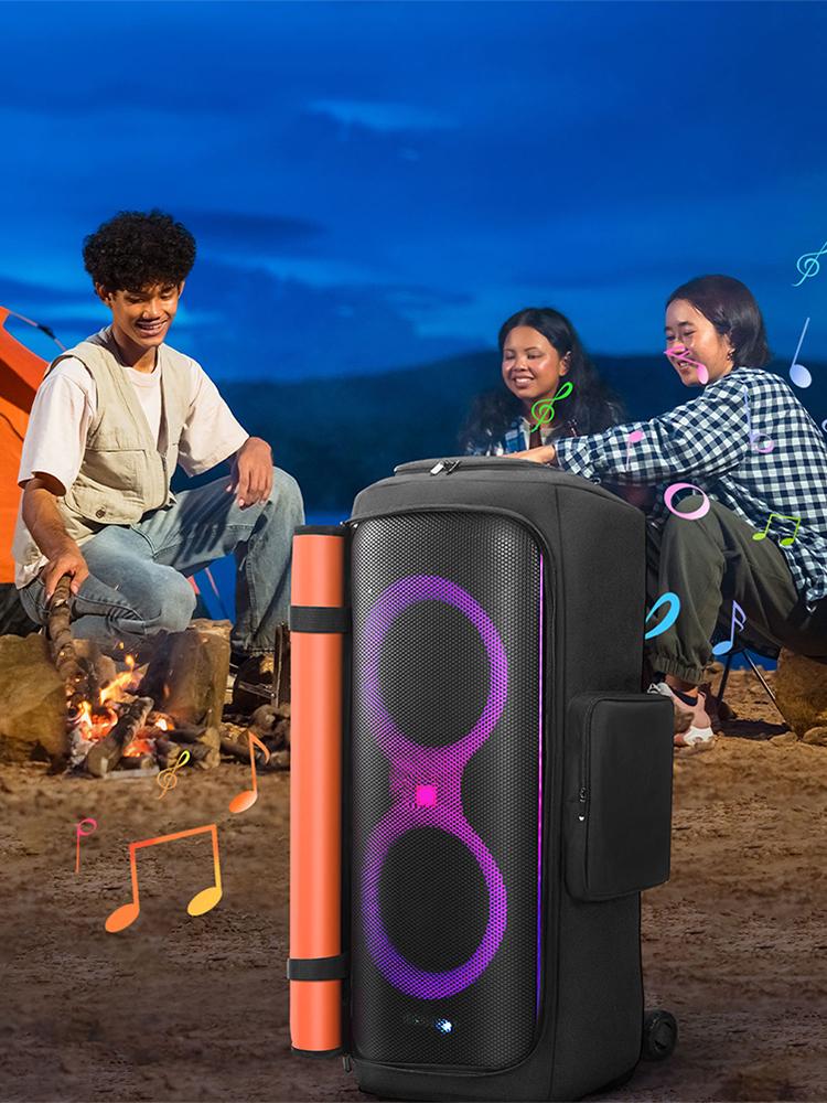 Speaker Carry Cover Anti-Slip Padded Speaker Protective Cover Double-Sided Speaker Storage Bag for JBL Party Box 710 Accessories