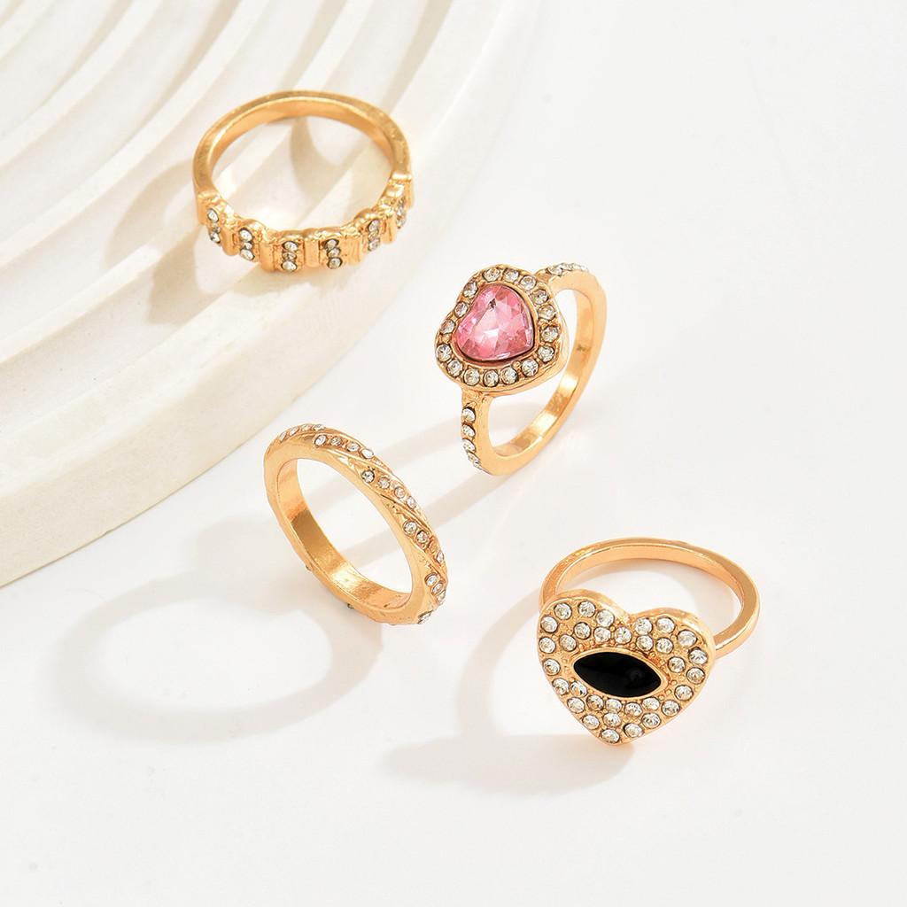 Evil Eye Ring For Women Heart Shape Jewelry With Zinc Alloy And Electroplating Gift For Ladies