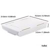 1pc White SelfAdhesive Storage Drawer Box Makeup Pencil Tray Desk Hidden Under Desk Stand Self-adhesive Under-drawer Storage Box