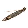 Mini Fishing Boat Incense Burner Old Man Style 1Pcs Aesthetic Censer for Tea Room Desktop Aromatherapy Meditation Use